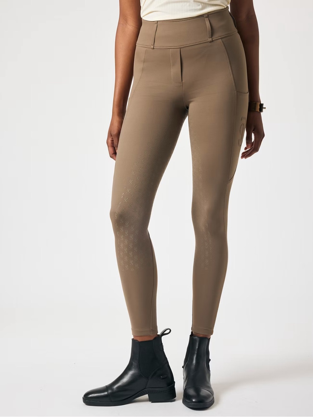 PS of Sweden Katja Compression Full Seat Riding Tights in Dark Truffle